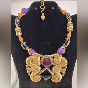 Handmade Seahorse Necklace Chunky Untested